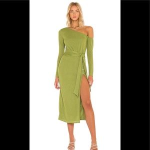 kayla midi dress from revolve, worn once for a wedding! in great condition.